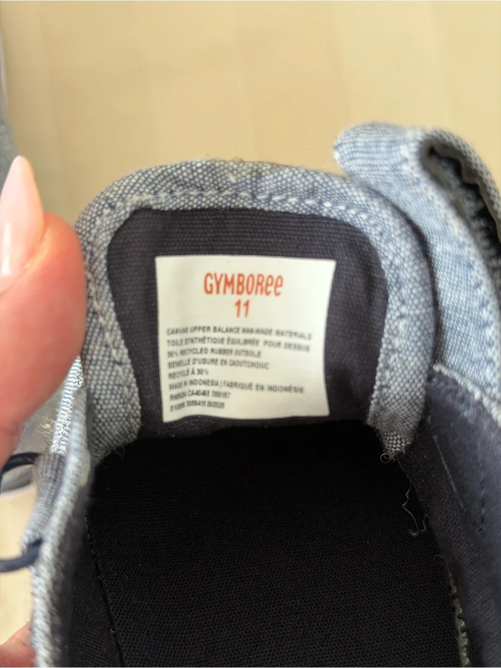 Gymboree Boys' Gray Slip-On Moccasins with Velcro Strap